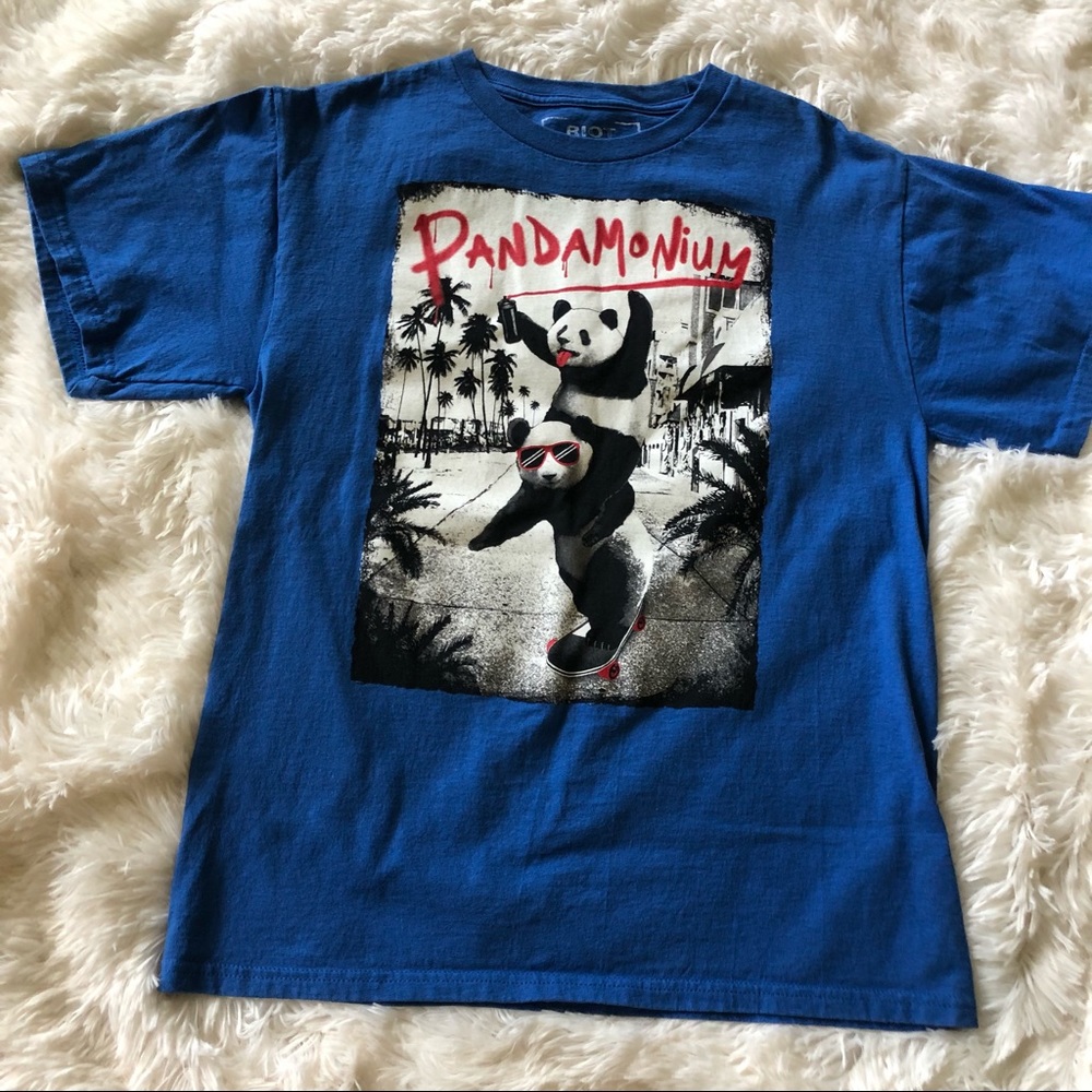 Riot Society Pandemonium Blue Boys Tee XL